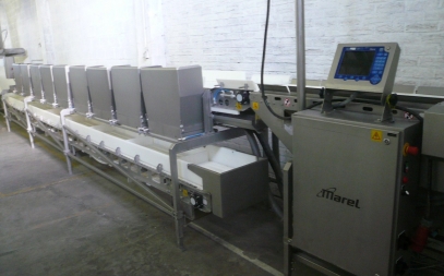 “Marel” weeg- en sorteermachine “Marel” weeg- en sorteermachine